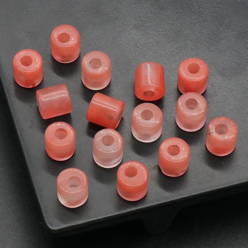Loose 9X9MM Tube Stone Beads for Making Jewelry Drilled Big Hole-3MM 1Pieces