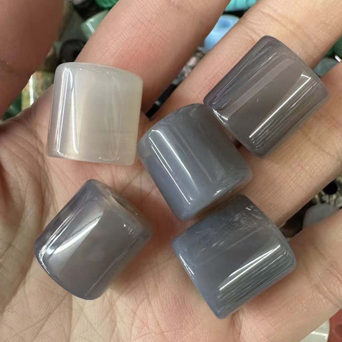 Loose 9X9MM Tube Stone Beads for Making Jewelry Drilled Big Hole-3MM 1Pieces