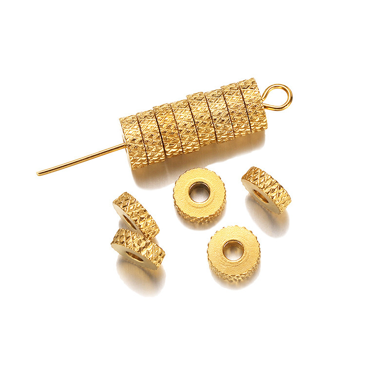 100PCS Pattern Stainless Steel Spacer Beads For Making Jewelry