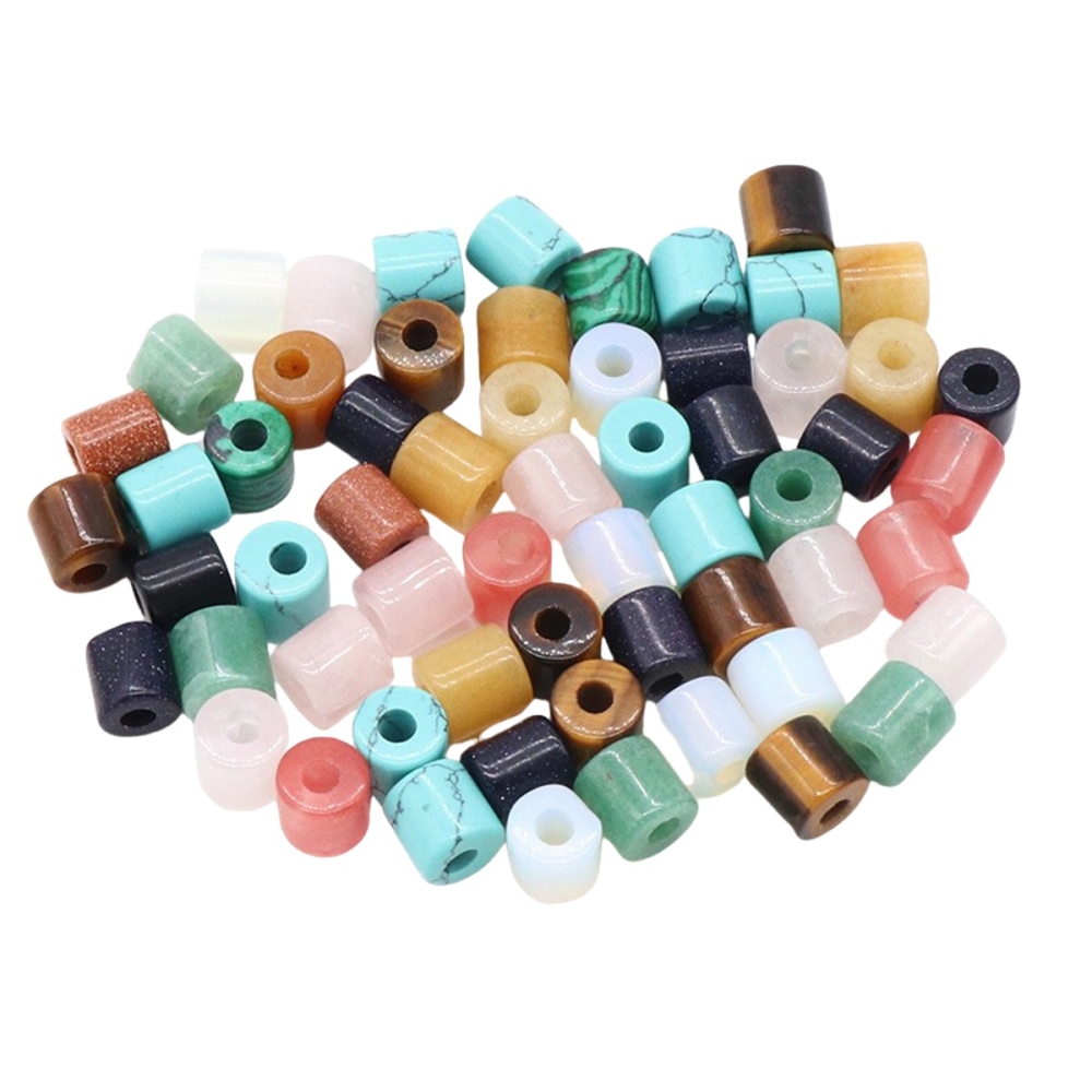 Loose 9X9MM Tube Stone Beads for Making Jewelry Drilled Big Hole-3MM 1Pieces