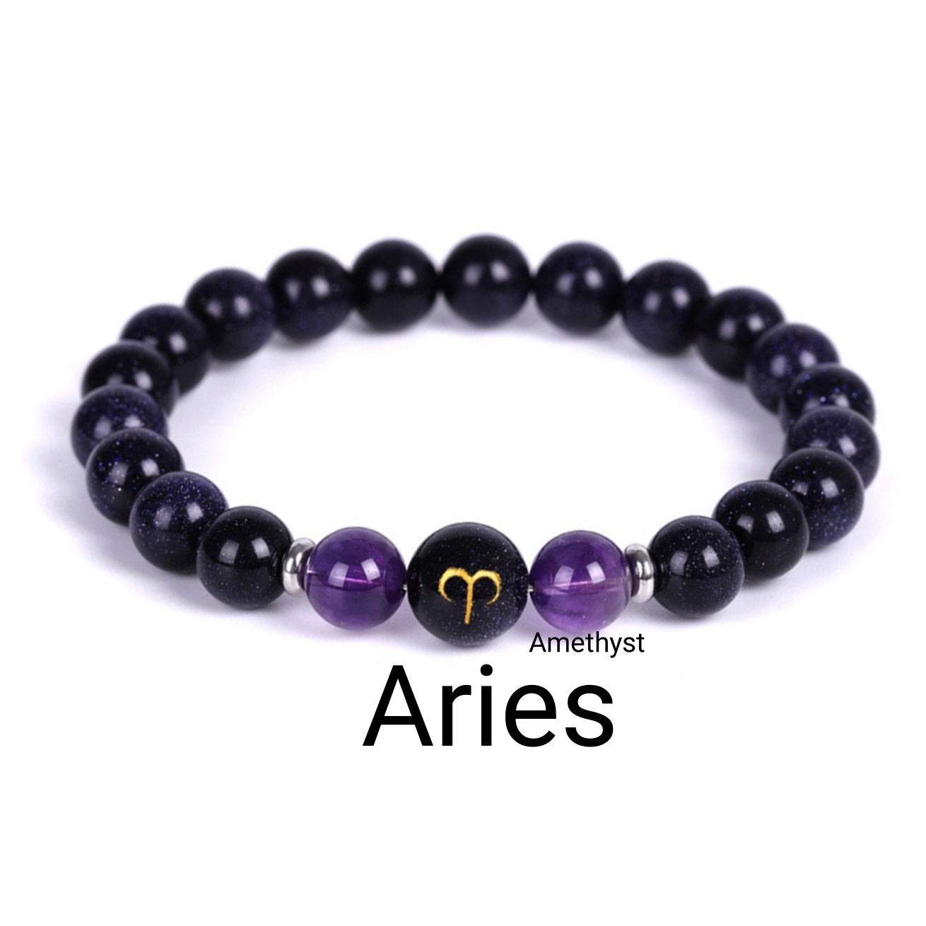 Blue Goldstone Zodiac Bracelets for Women Men 12 Constellations Healing Crystal Stretch Bracelet Zodiac Sign Horoscope Spiritual Jewelry Birthday Gift
