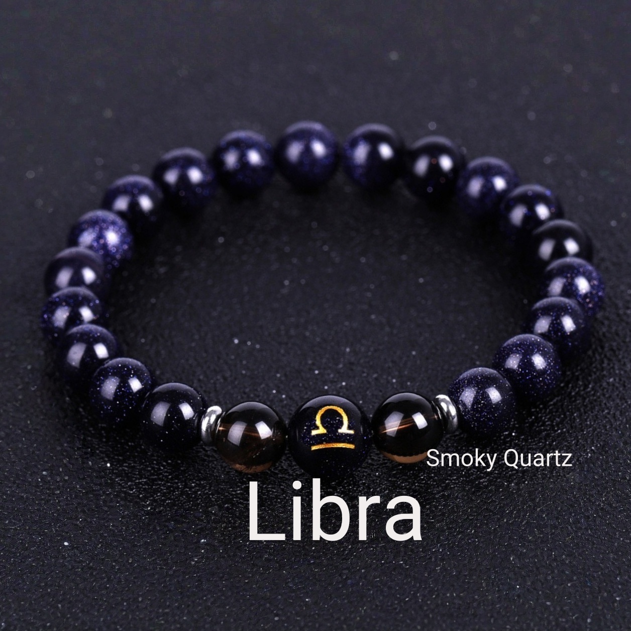 Blue Goldstone Zodiac Bracelets for Women Men 12 Constellations Healing Crystal Stretch Bracelet Zodiac Sign Horoscope Spiritual Jewelry Birthday Gift