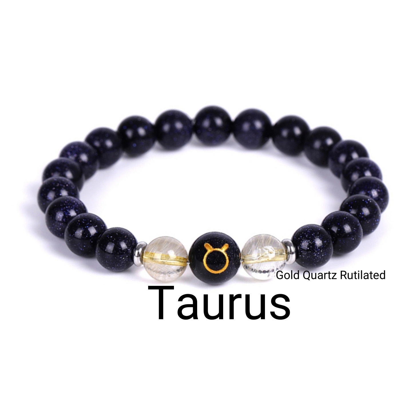 Blue Goldstone Zodiac Bracelets for Women Men 12 Constellations Healing Crystal Stretch Bracelet Zodiac Sign Horoscope Spiritual Jewelry Birthday Gift