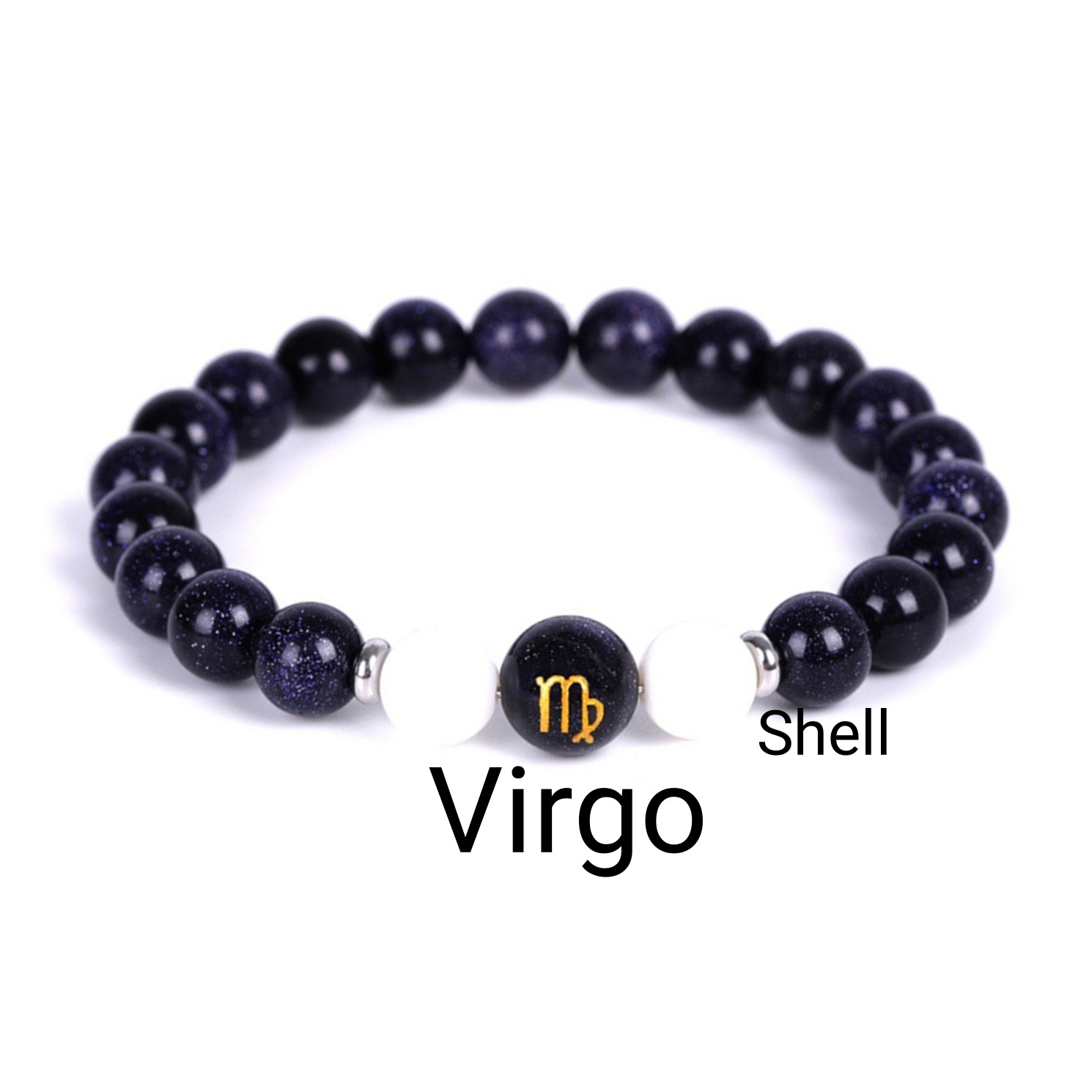 Blue Goldstone Zodiac Bracelets for Women Men 12 Constellations Healing Crystal Stretch Bracelet Zodiac Sign Horoscope Spiritual Jewelry Birthday Gift