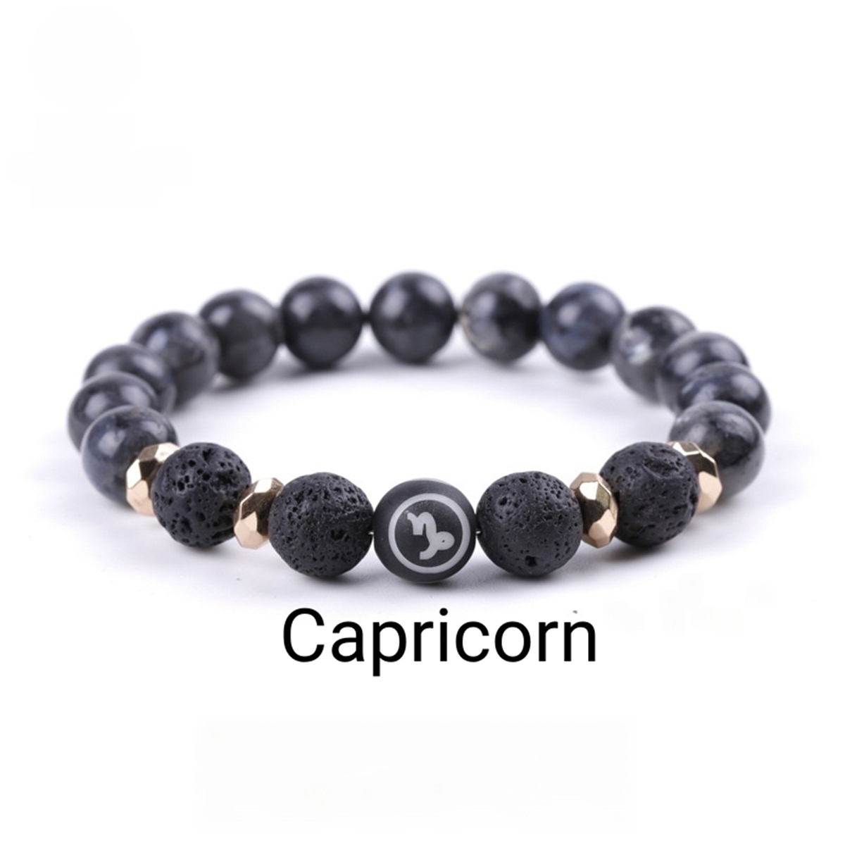 10mm Black Labradorite Zodiac Bracelets for Women Men 12 Constellations Healing Crystal Stretch Bracelet Zodiac Sign wood Horoscope Spiritual Jewelry Birthday Gift