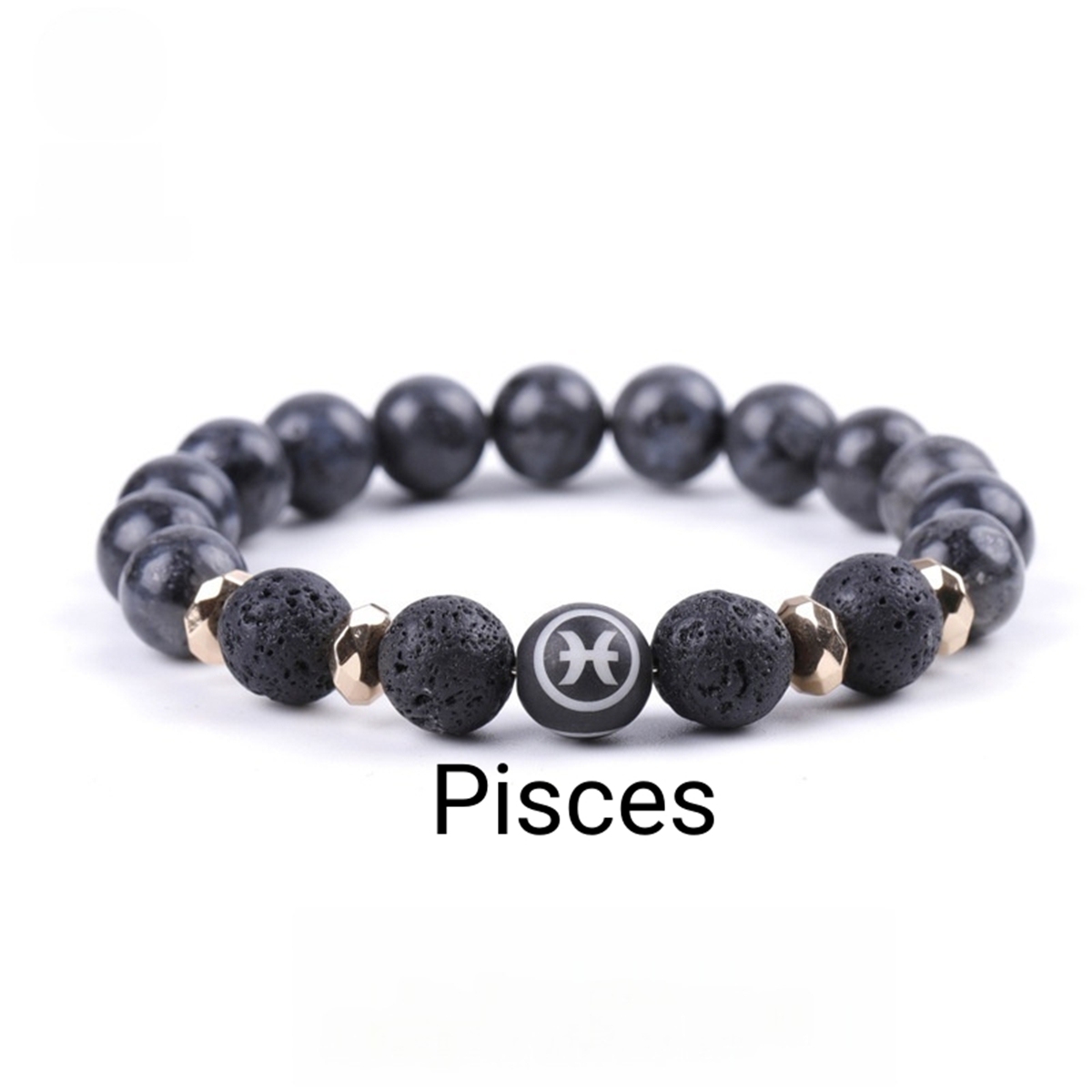 10mm Black Labradorite Zodiac Bracelets for Women Men 12 Constellations Healing Crystal Stretch Bracelet Zodiac Sign wood Horoscope Spiritual Jewelry Birthday Gift