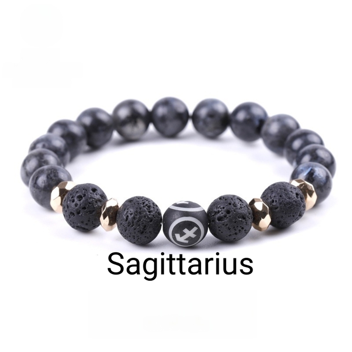 10mm Black Labradorite Zodiac Bracelets for Women Men 12 Constellations Healing Crystal Stretch Bracelet Zodiac Sign wood Horoscope Spiritual Jewelry Birthday Gift