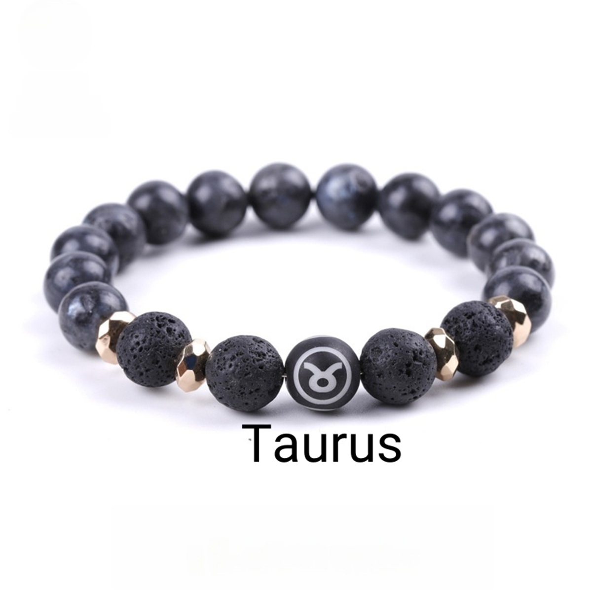 10mm Black Labradorite Zodiac Bracelets for Women Men 12 Constellations Healing Crystal Stretch Bracelet Zodiac Sign wood Horoscope Spiritual Jewelry Birthday Gift