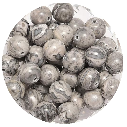 Silver Football Matte Black Onyx 8MM Round Beads Bracelets for Women Men