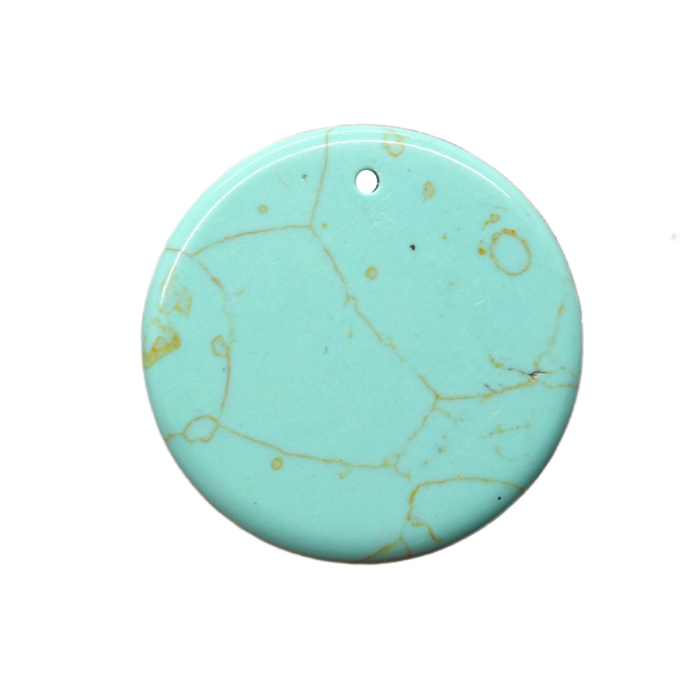 30MM Flat Round Gemstone Disc Pendant for Making Jewelry