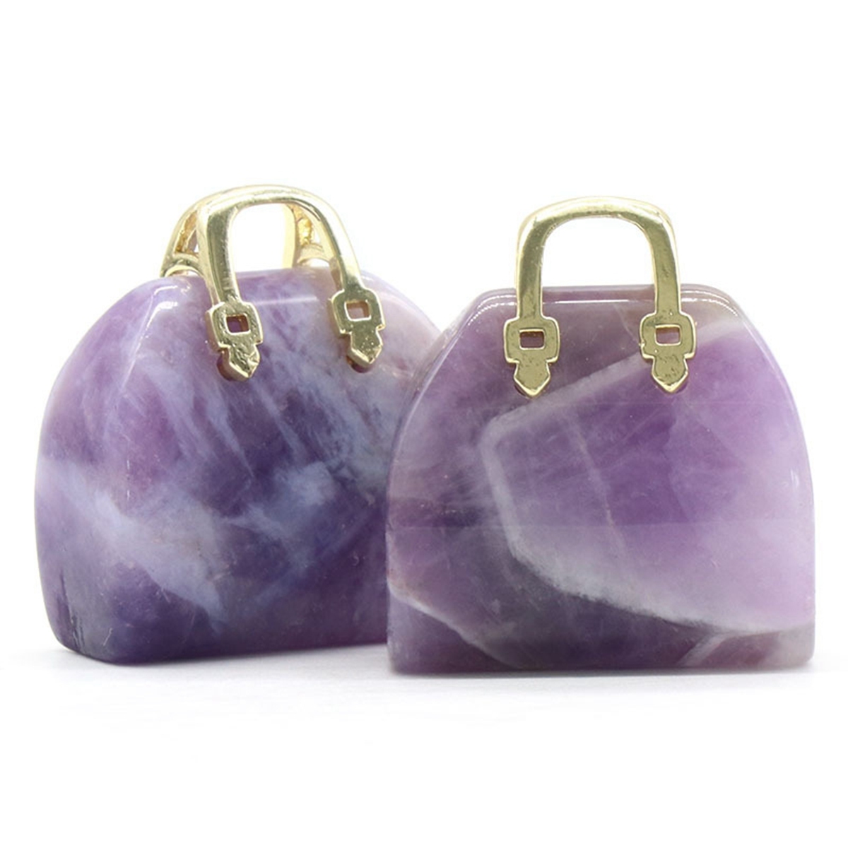 Gold Handbag Gemstone Pendant for Making Jewelry