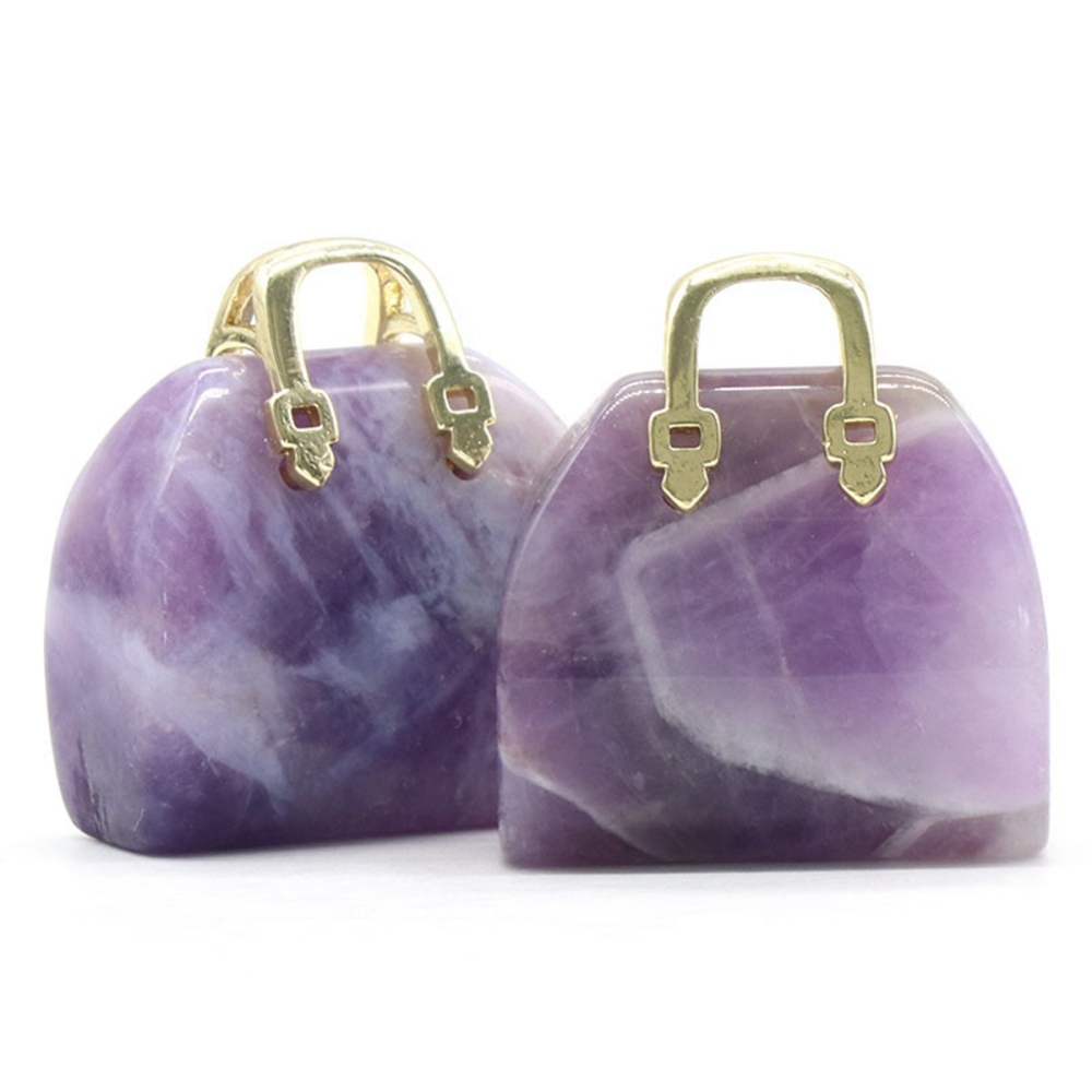Gold Handbag Gemstone Pendant for Making Jewelry