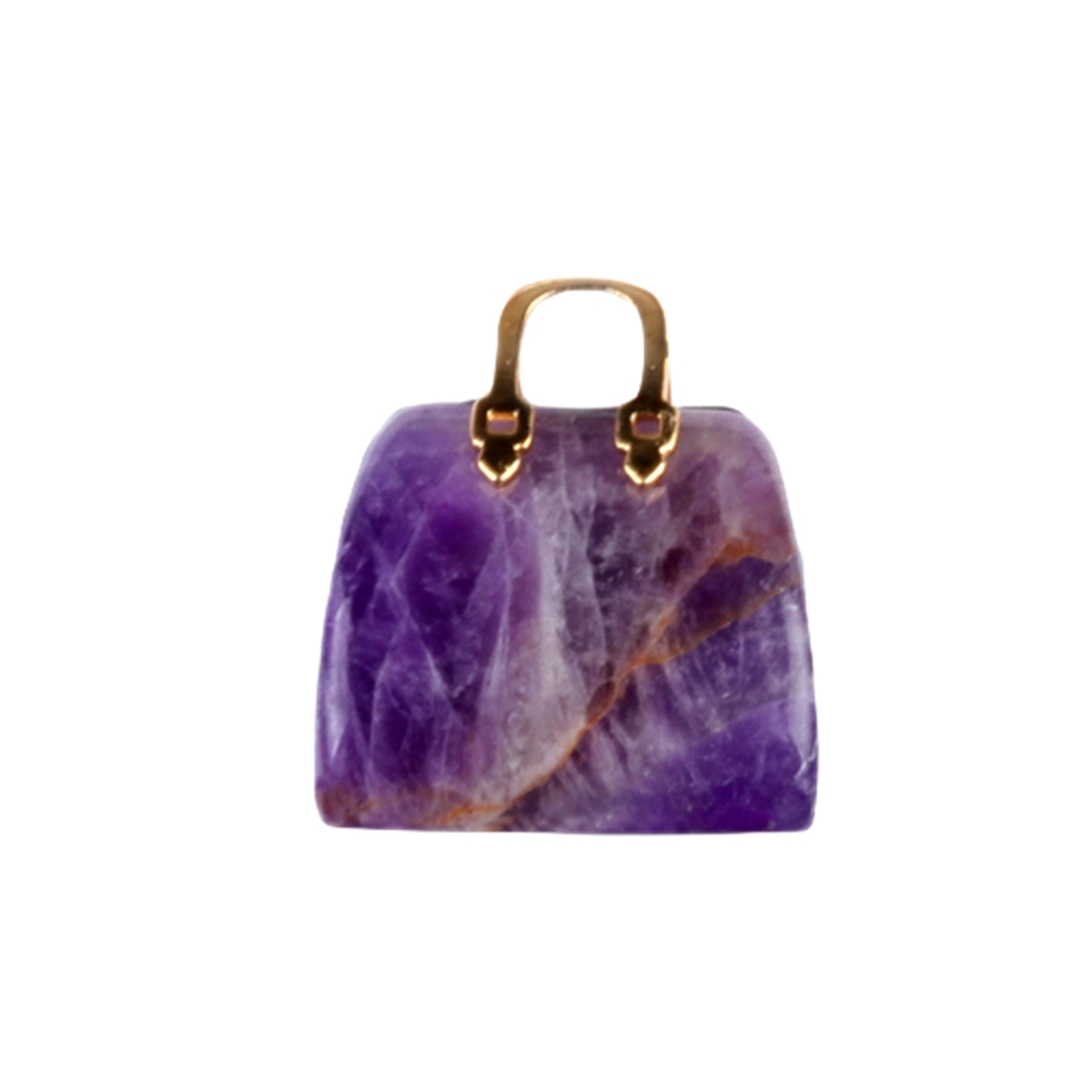 Gold Handbag Gemstone Pendant for Making Jewelry
