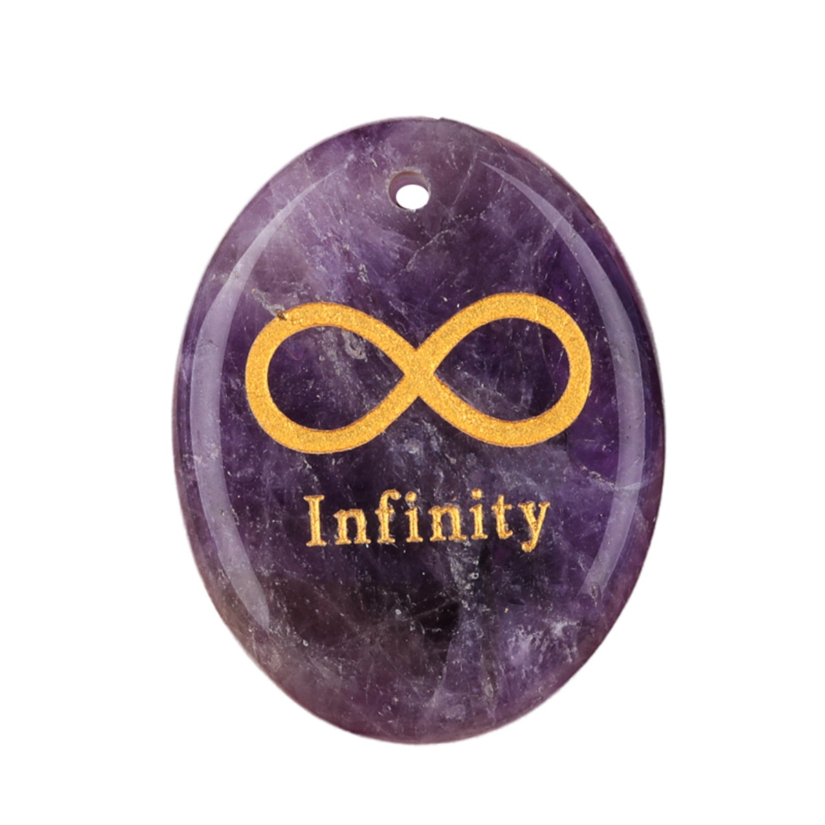 Oval Gemstone Pendant Craved Logo for Making Jewelry 35x45MM Stone Beads Healing Chakra Crystal