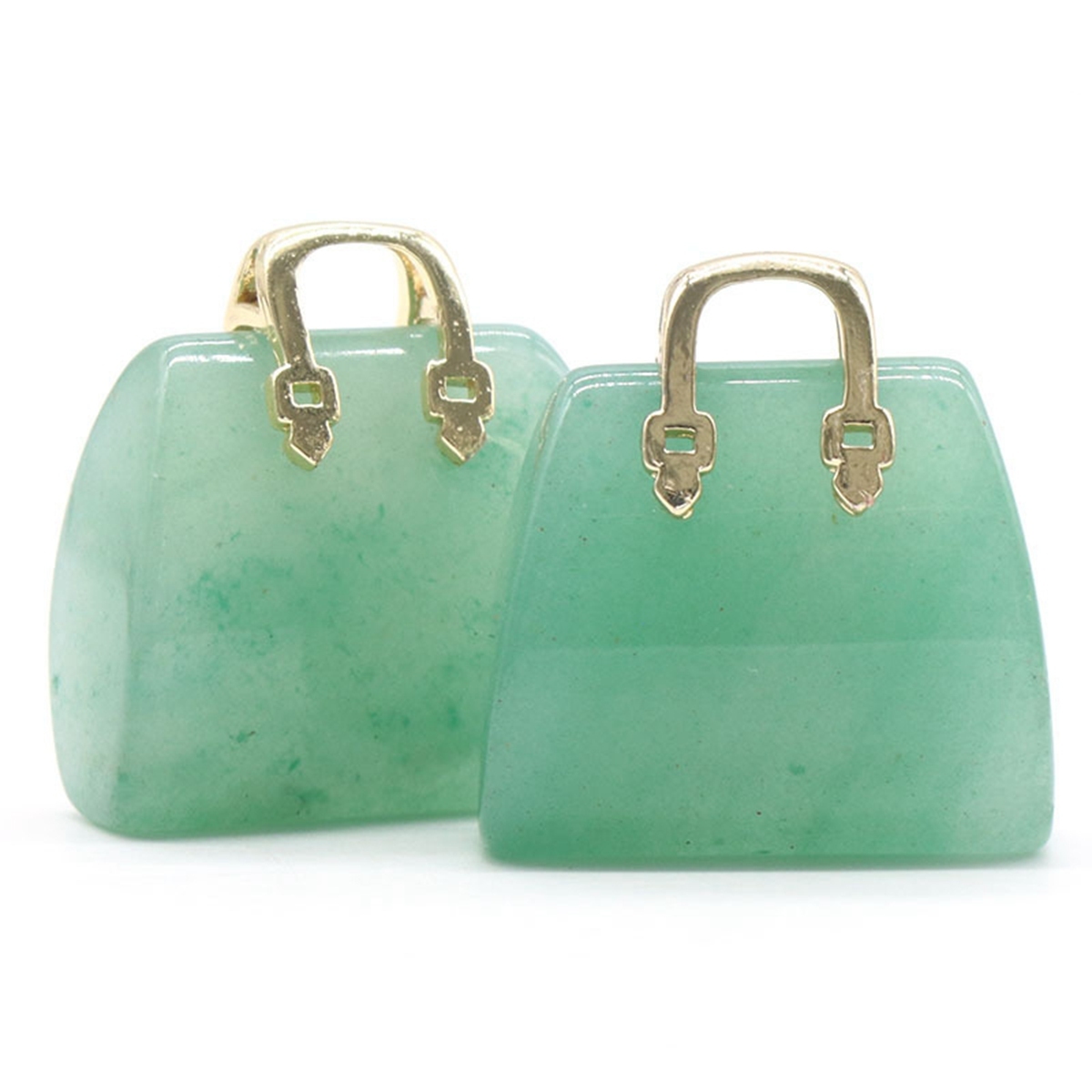 Gold Handbag Gemstone Pendant for Making Jewelry