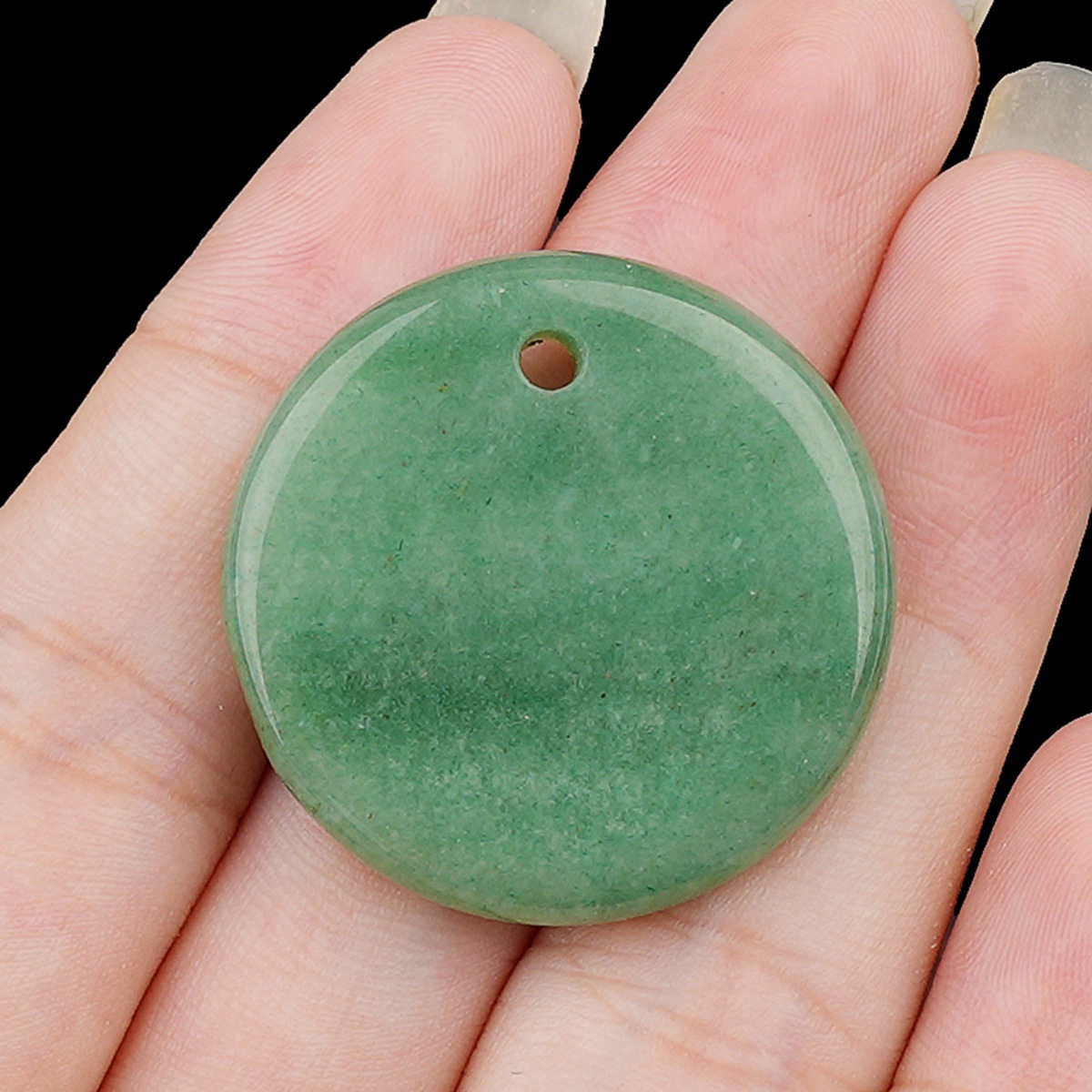 30MM Flat Round Gemstone Disc Pendant for Making Jewelry