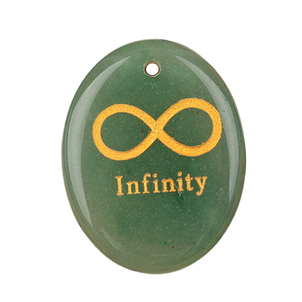 Oval Gemstone Pendant Craved Logo for Making Jewelry 35x45MM Stone Beads Healing Chakra Crystal
