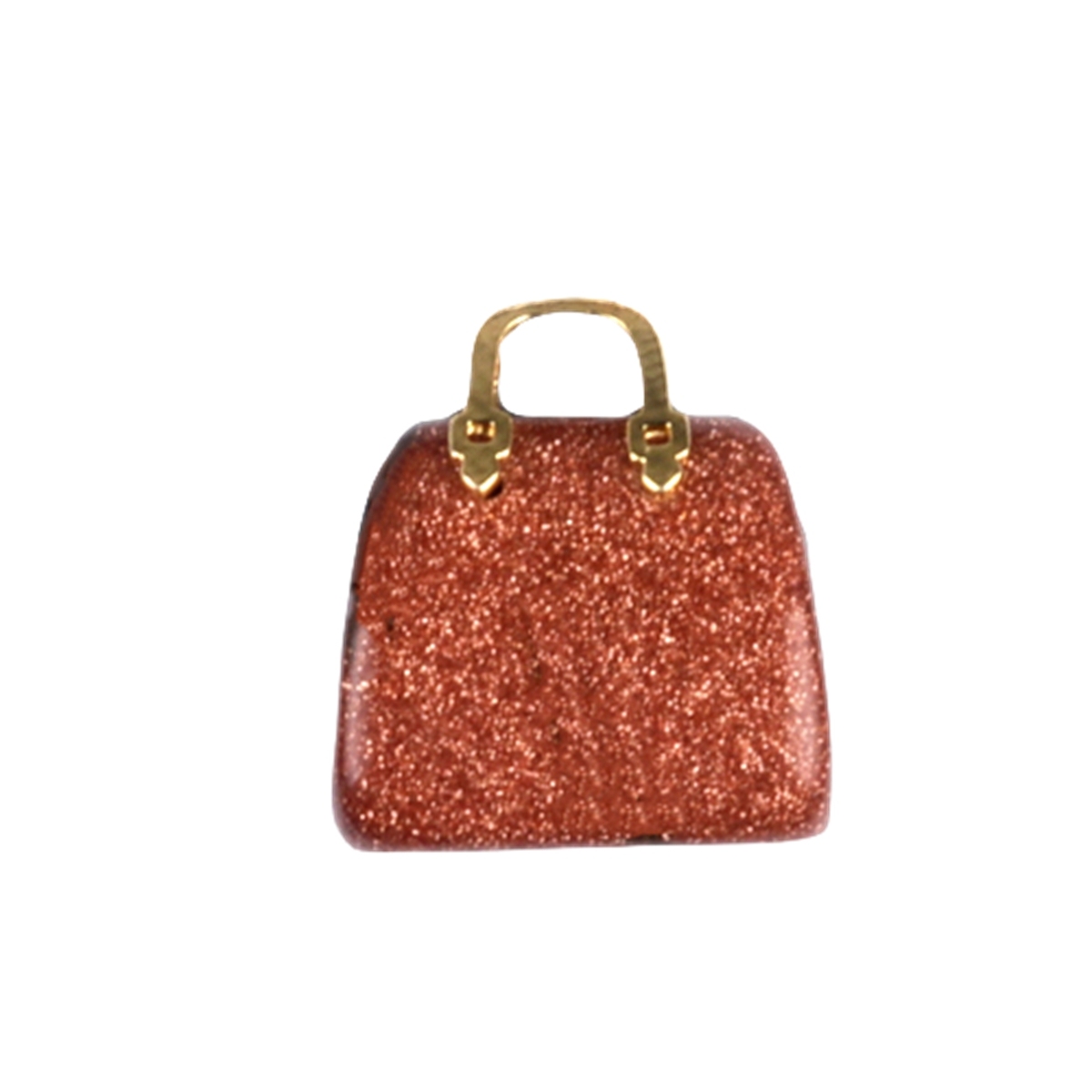 Gold Handbag Gemstone Pendant for Making Jewelry