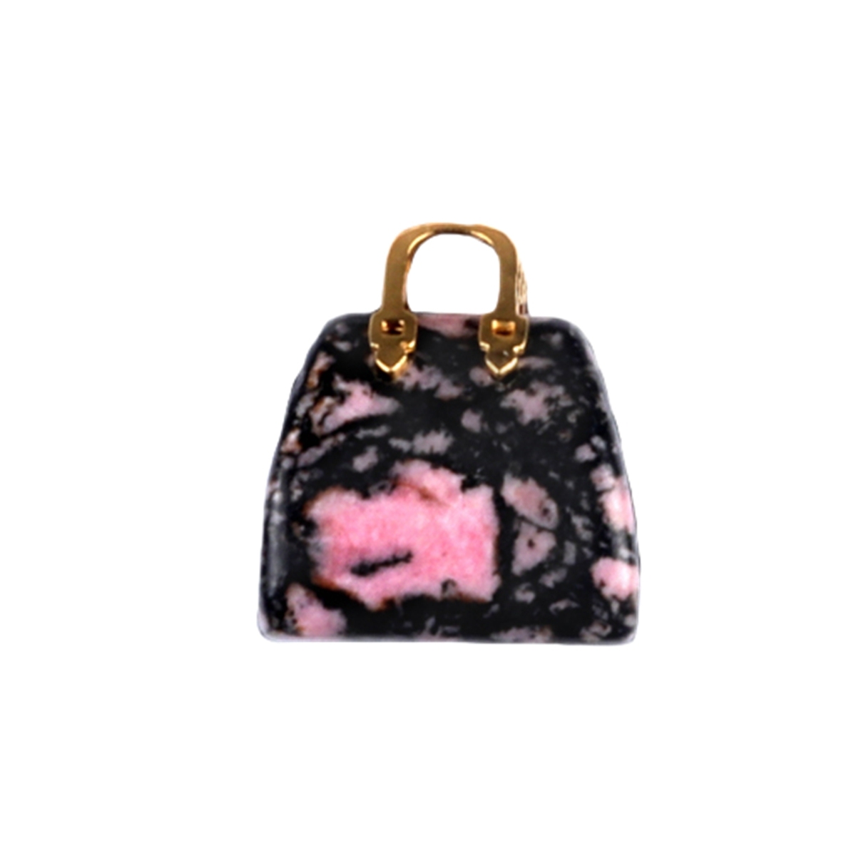 Gold Handbag Gemstone Pendant for Making Jewelry