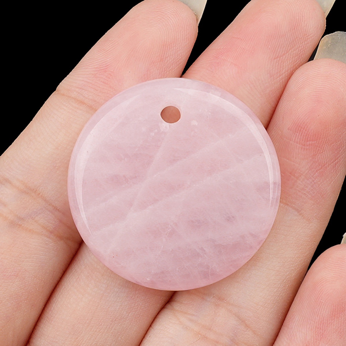30MM Flat Round Gemstone Disc Pendant for Making Jewelry