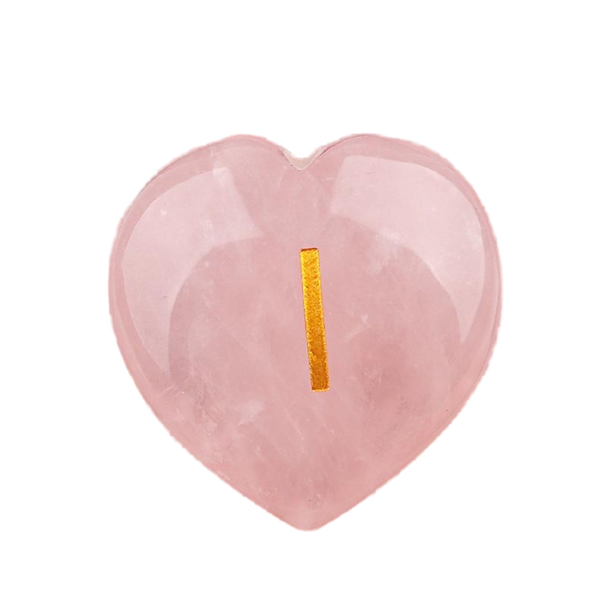 30MM Love Heart Rose Quartz Craved Letter for Home & Office Decoration