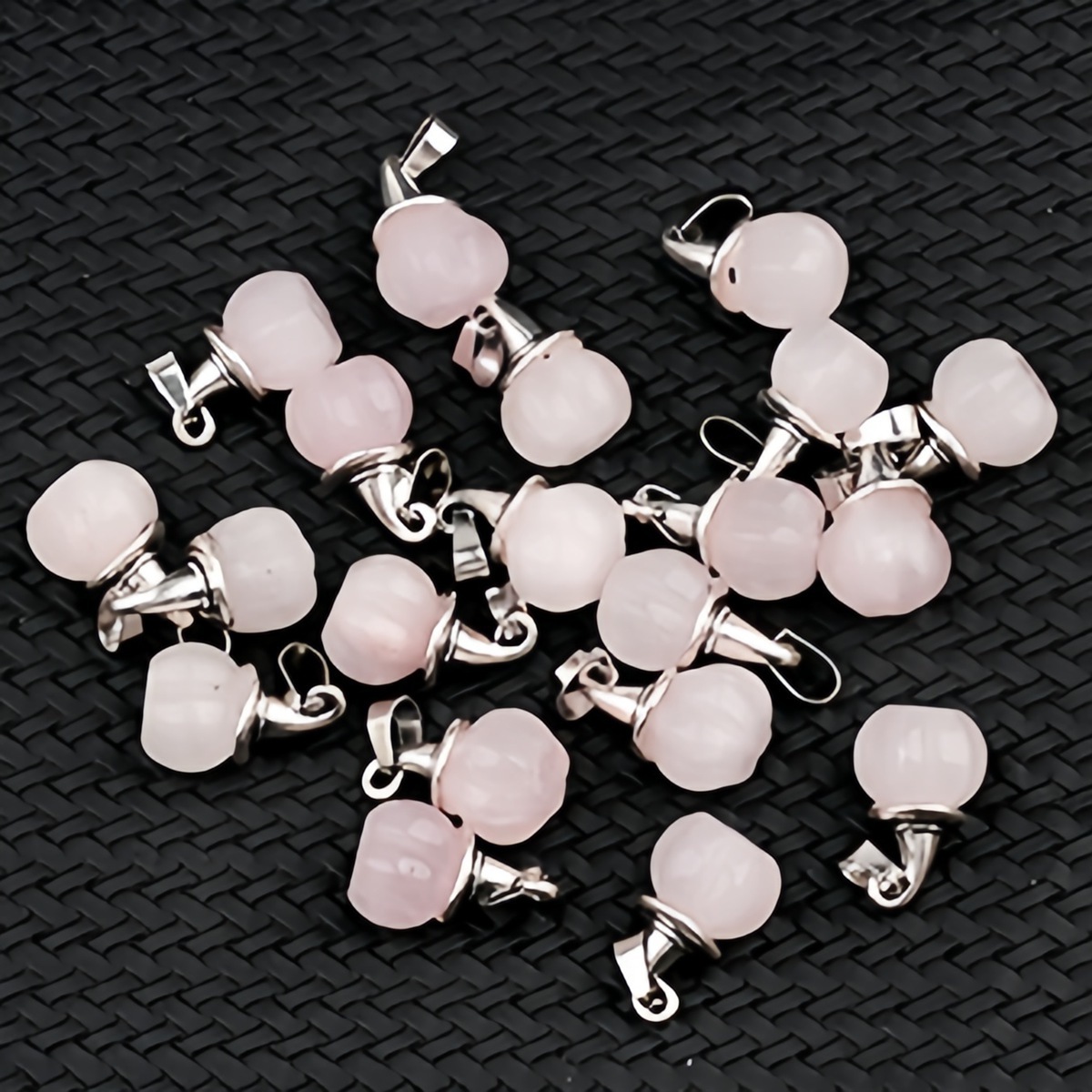 Silver Mini Pumpkin Wizard Hat Gemstone Pendant for Making Jewelry