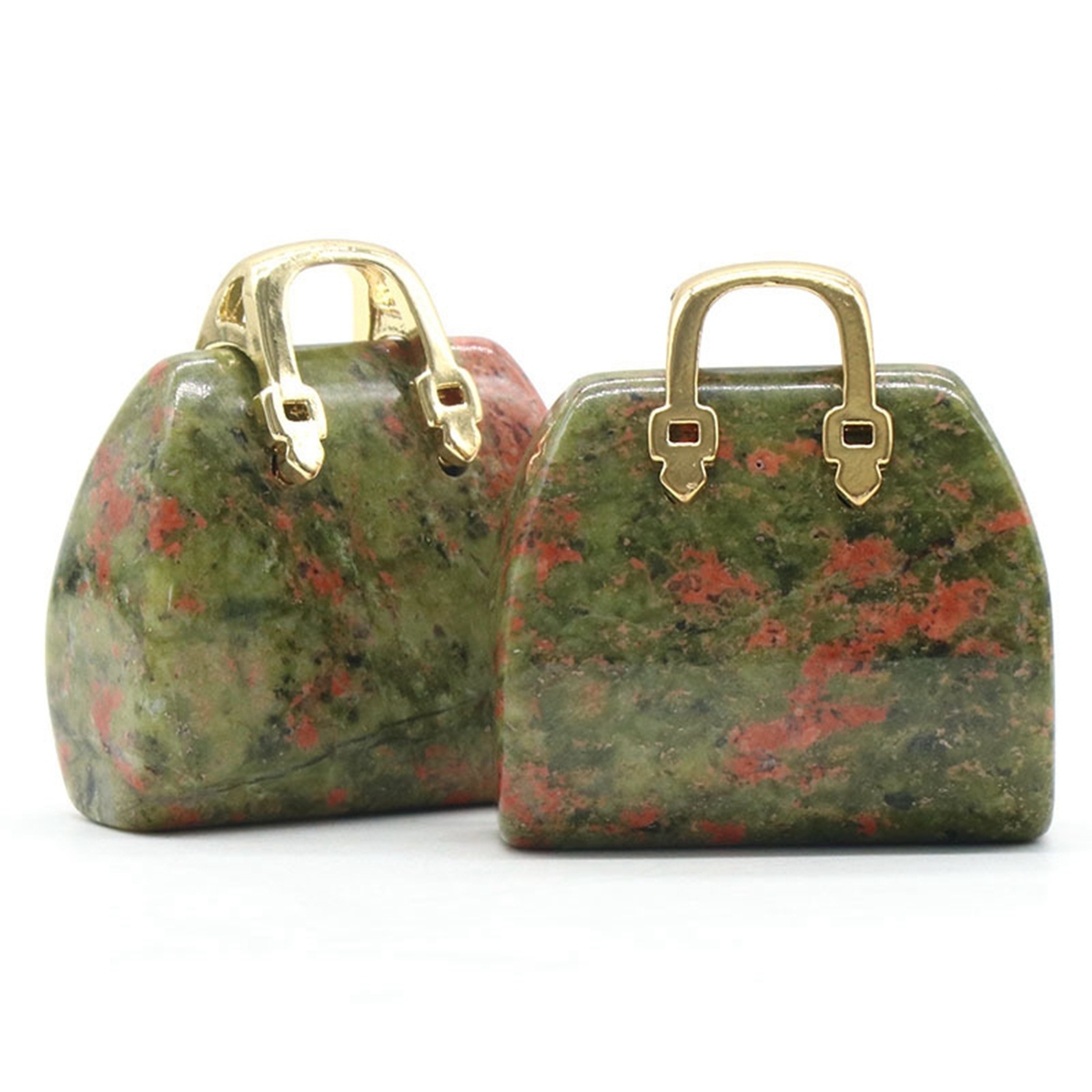 Gold Handbag Gemstone Pendant for Making Jewelry