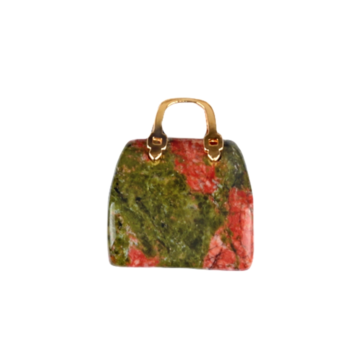 Gold Handbag Gemstone Pendant for Making Jewelry