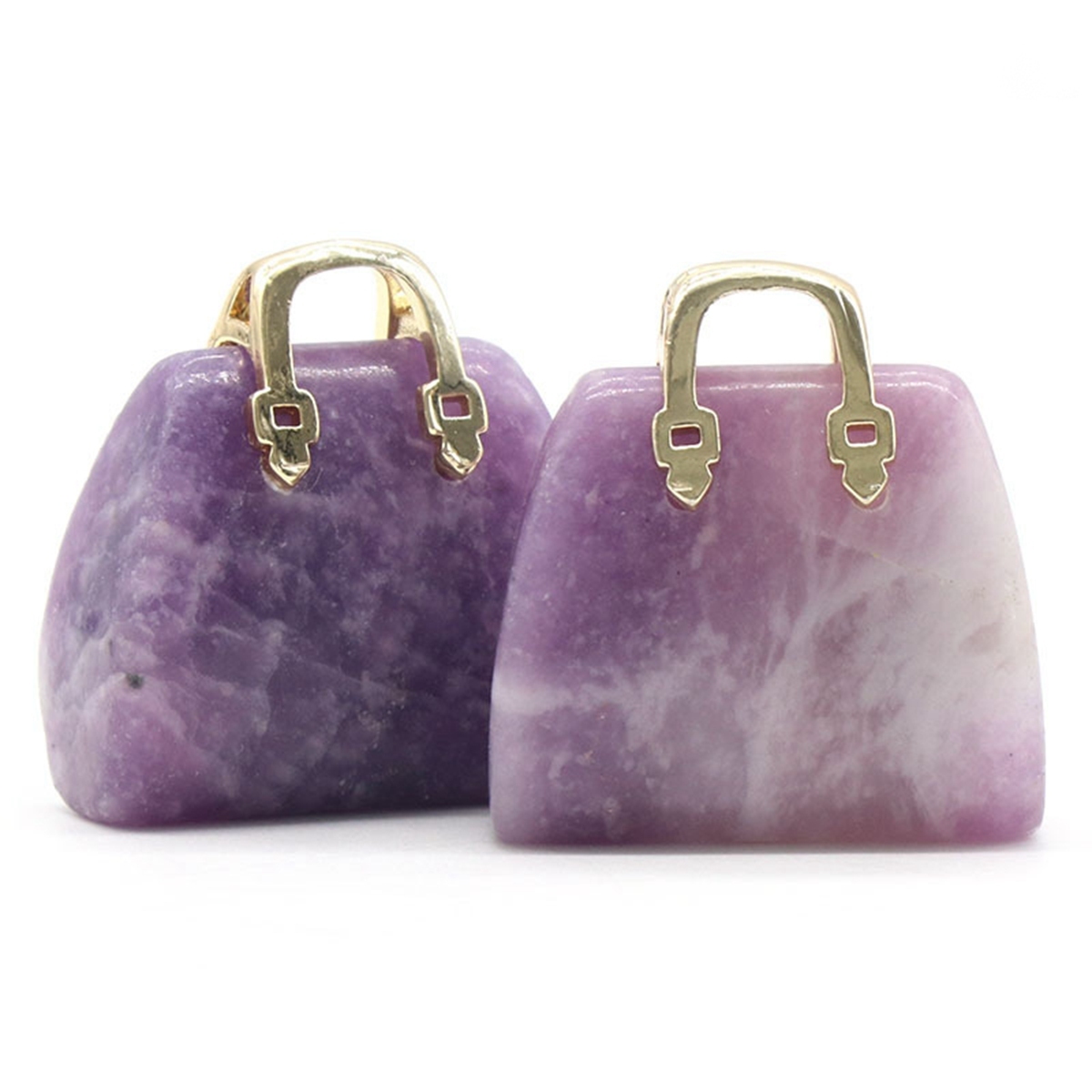 Gold Handbag Gemstone Pendant for Making Jewelry