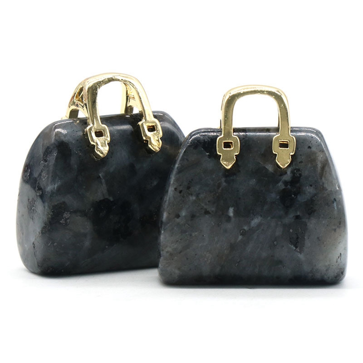 Gold Handbag Gemstone Pendant for Making Jewelry