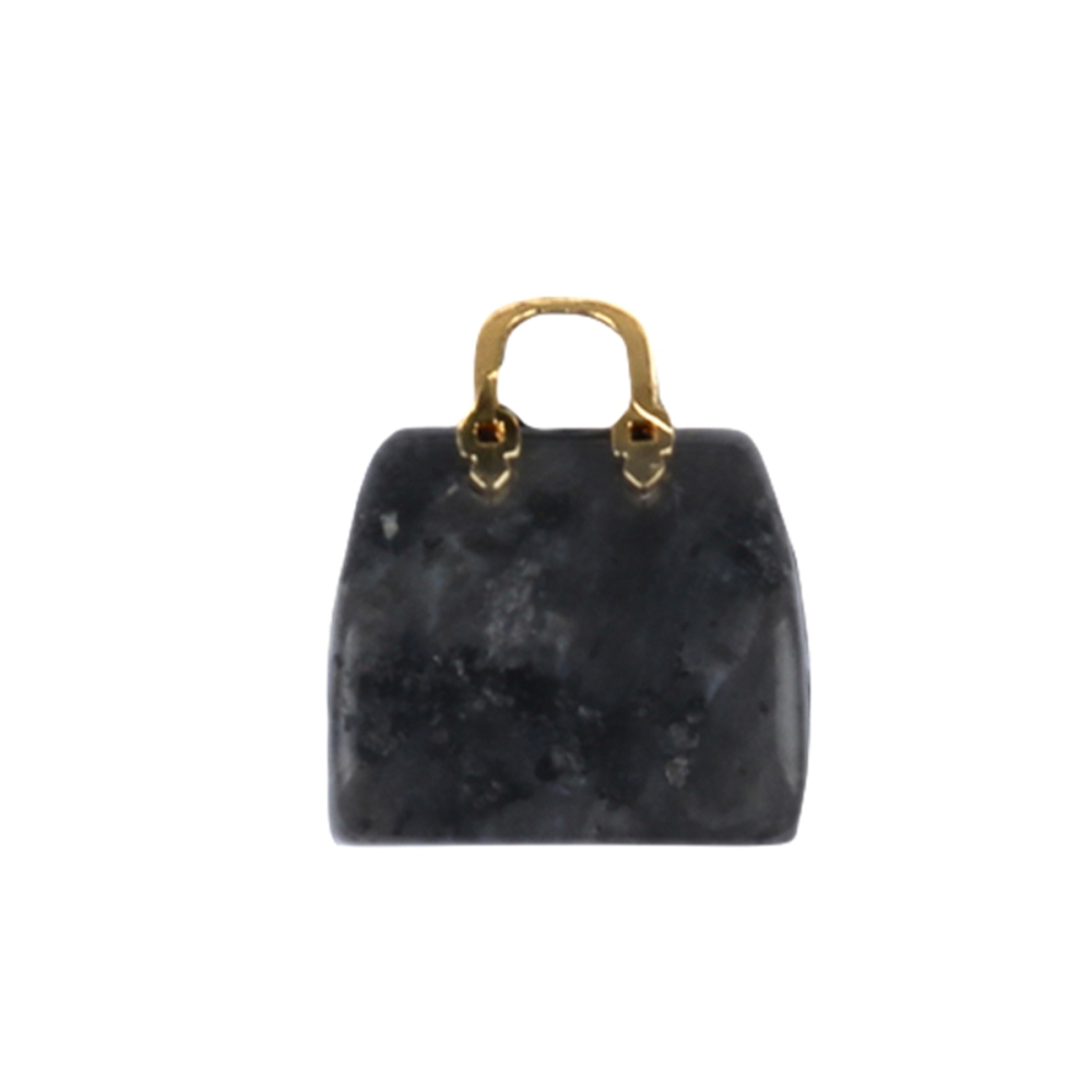 Gold Handbag Gemstone Pendant for Making Jewelry
