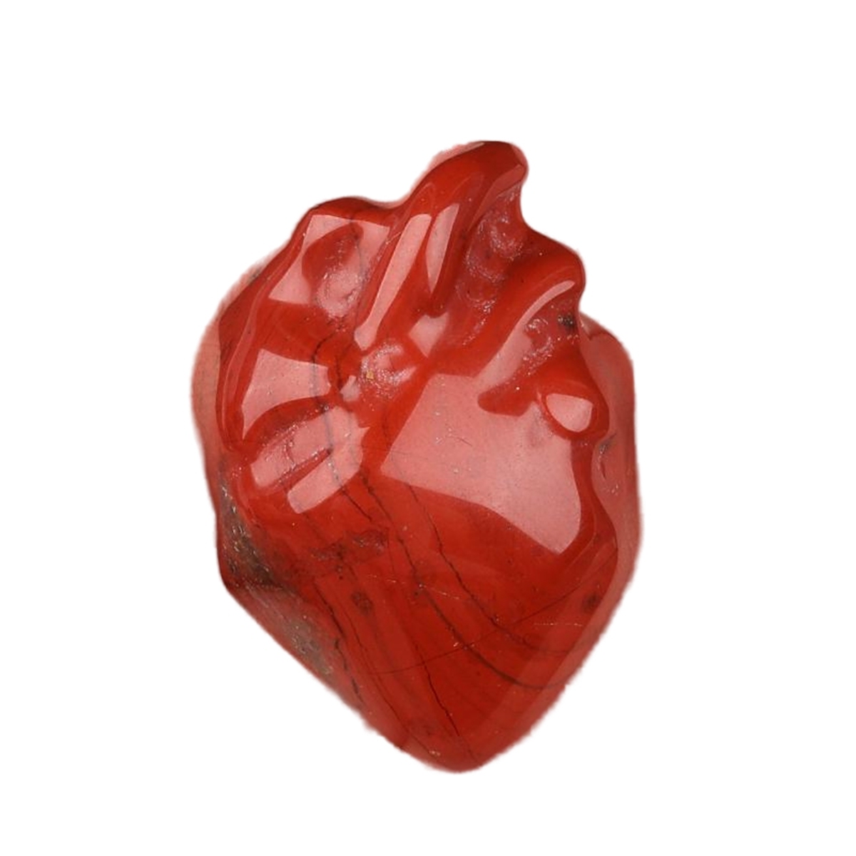 Handmade Craved Heart Shape Gemstone Decoration