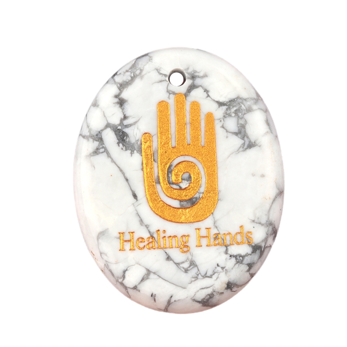 Oval Gemstone Pendant Craved Logo for Making Jewelry 35x45MM Stone Beads Healing Chakra Crystal