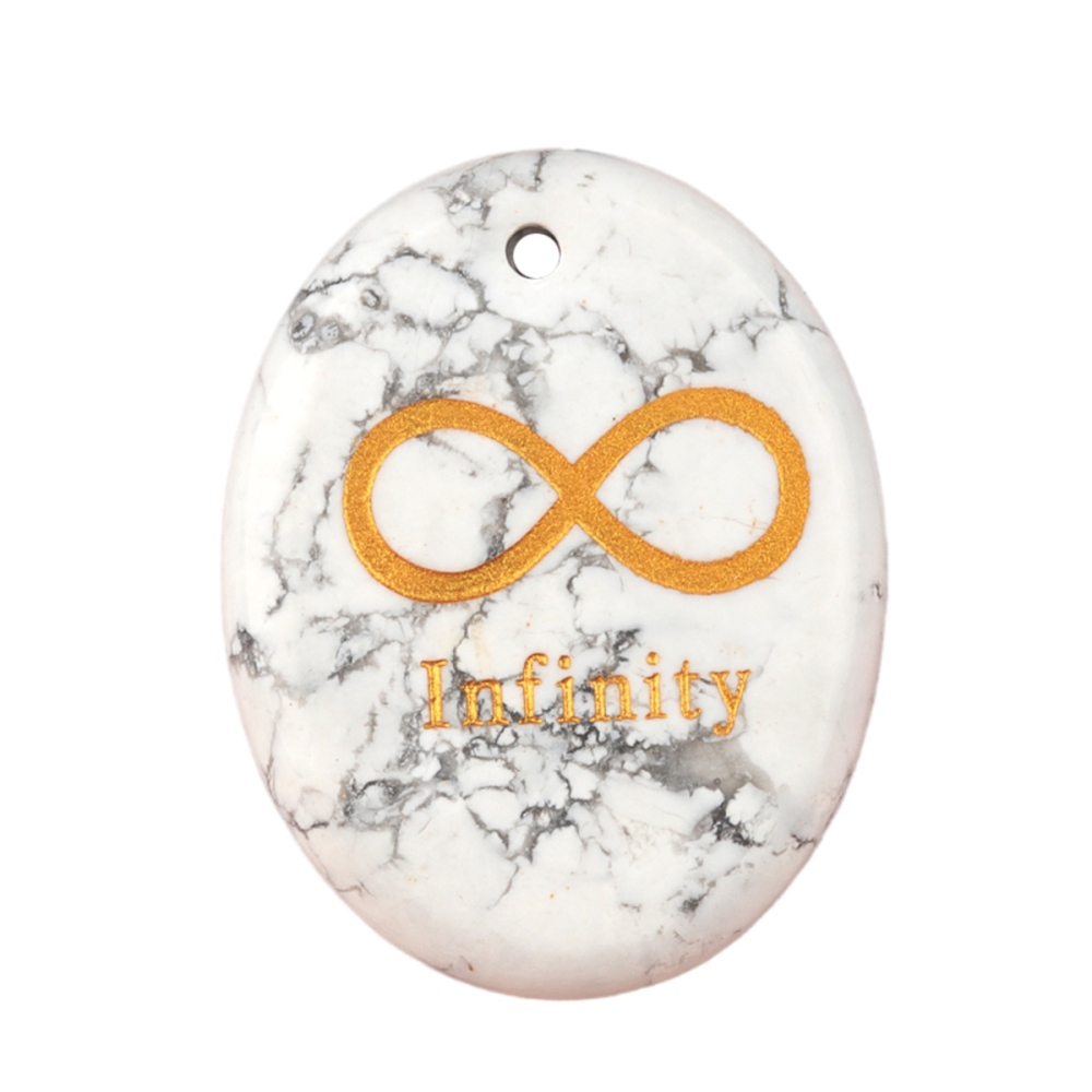 Oval Gemstone Pendant Craved Logo for Making Jewelry 35x45MM Stone Beads Healing Chakra Crystal