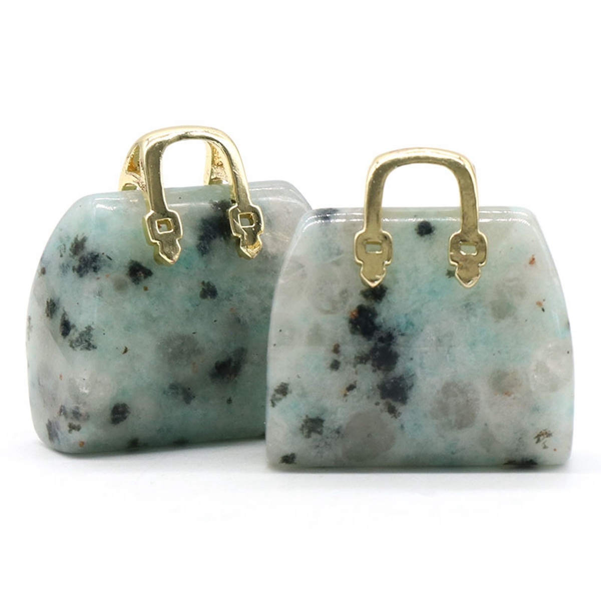 Gold Handbag Gemstone Pendant for Making Jewelry