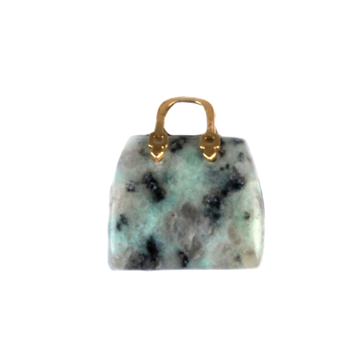 Gold Handbag Gemstone Pendant for Making Jewelry