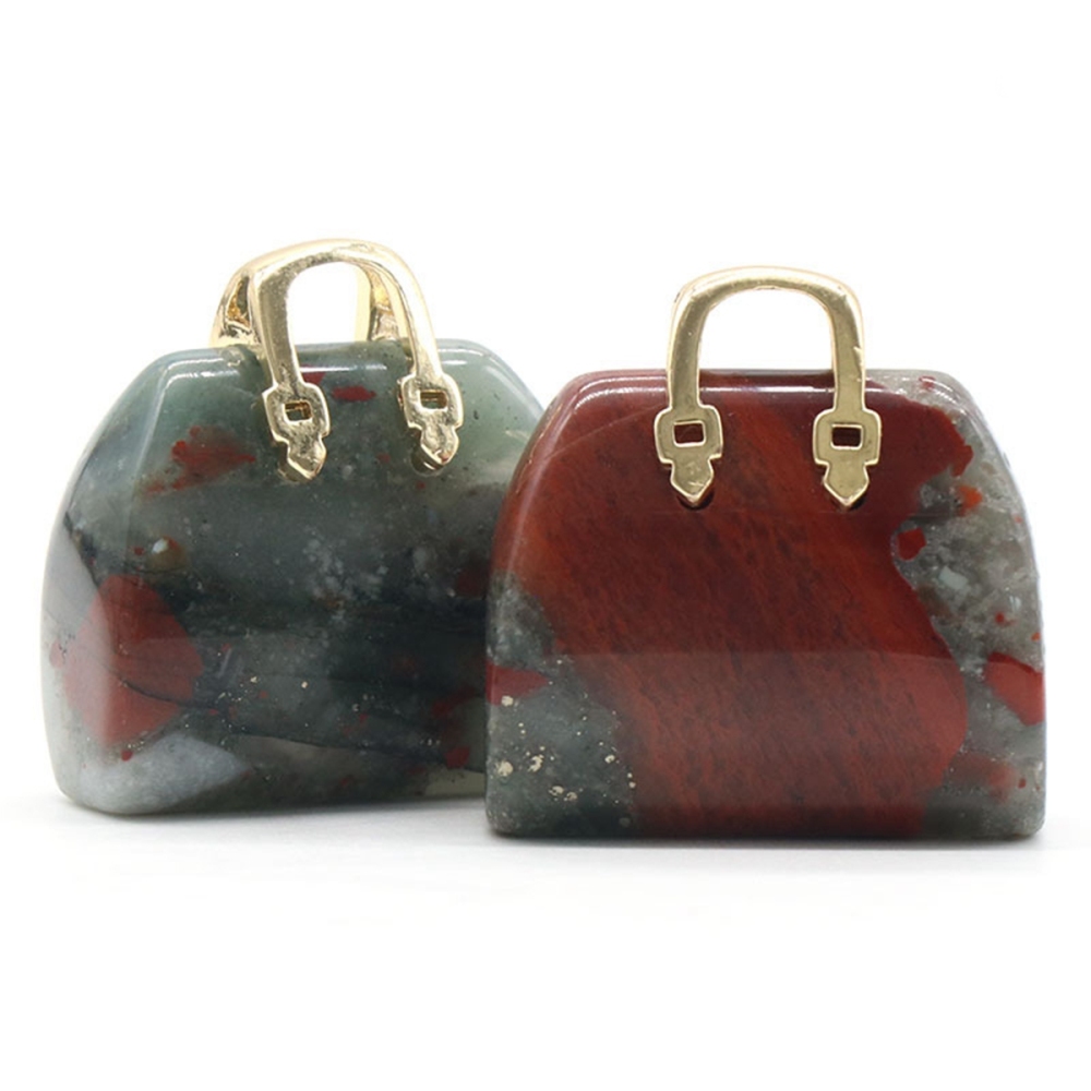 Gold Handbag Gemstone Pendant for Making Jewelry