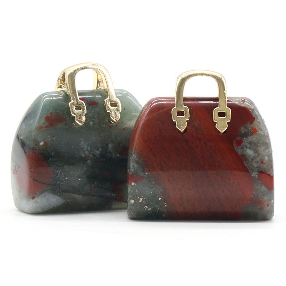 Gold Handbag Gemstone Pendant for Making Jewelry