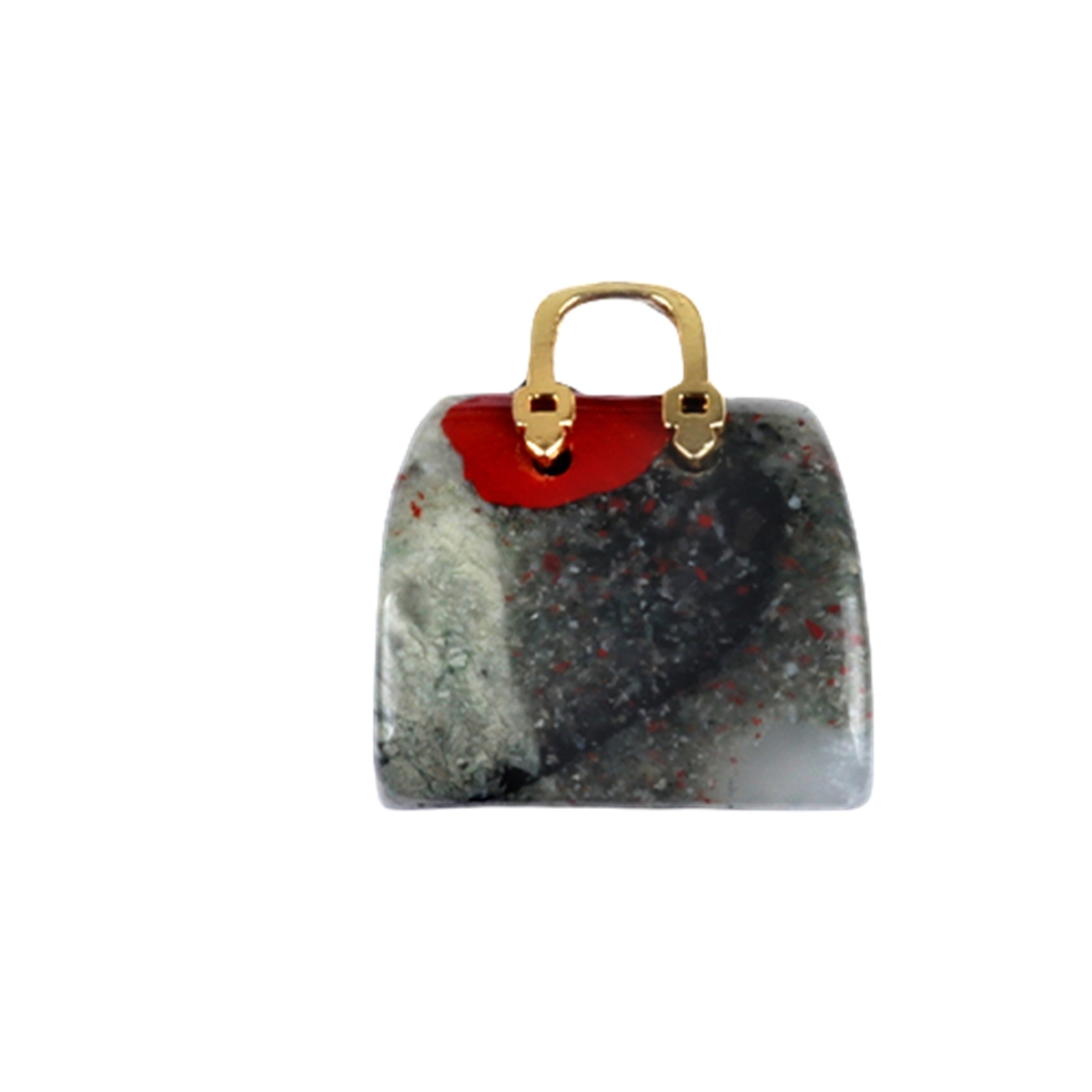 Gold Handbag Gemstone Pendant for Making Jewelry