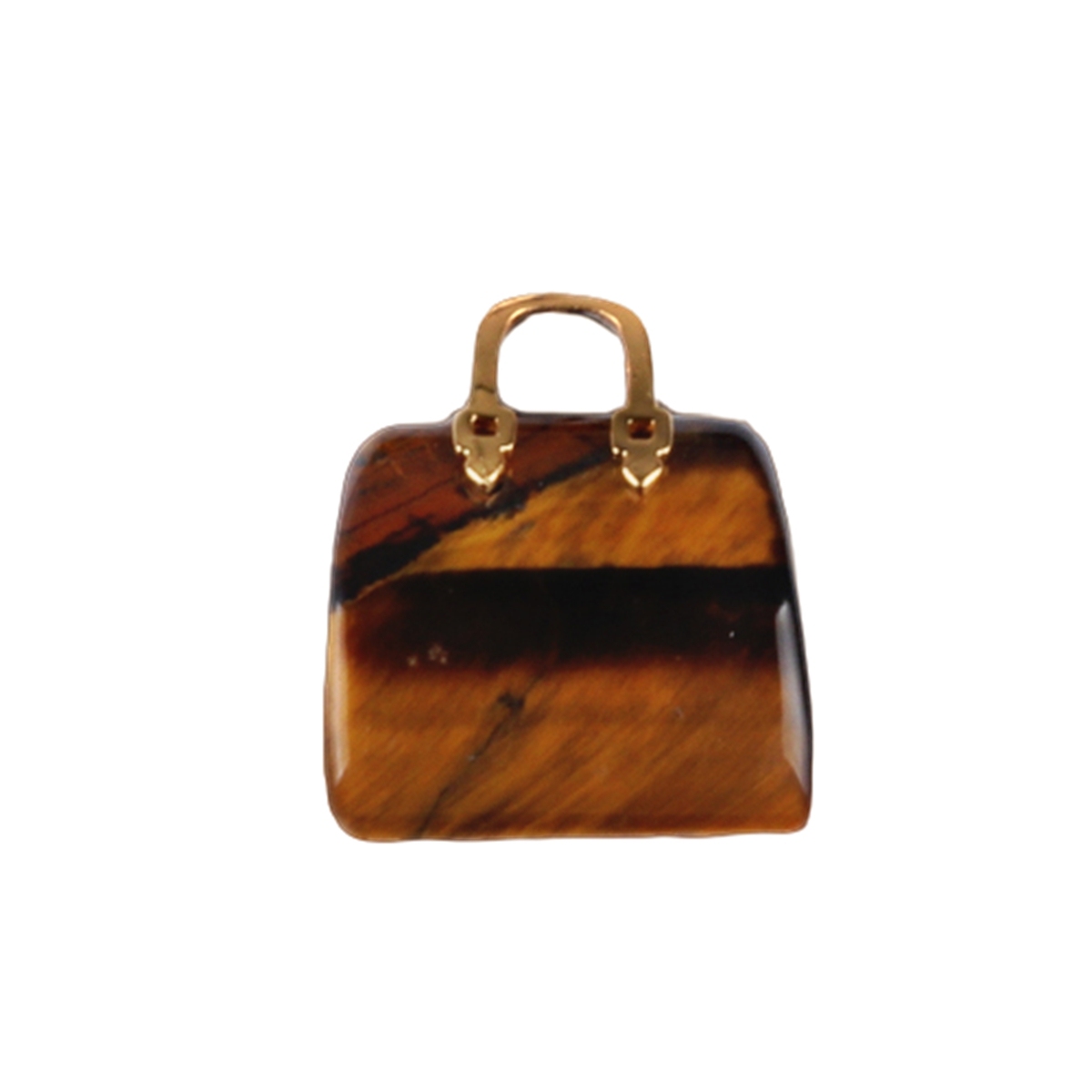Gold Handbag Gemstone Pendant for Making Jewelry