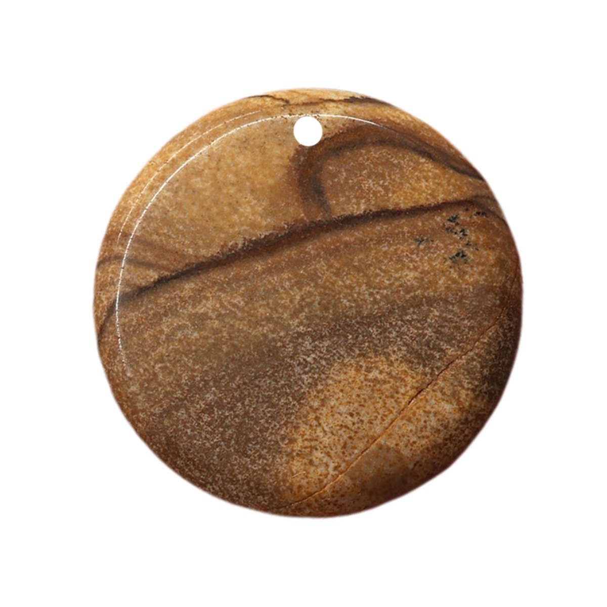 30MM Flat Round Gemstone Disc Pendant for Making Jewelry