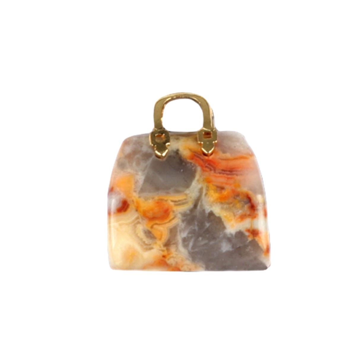 Gold Handbag Gemstone Pendant for Making Jewelry