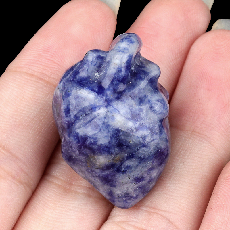 Handmade Craved Heart Shape Gemstone Decoration