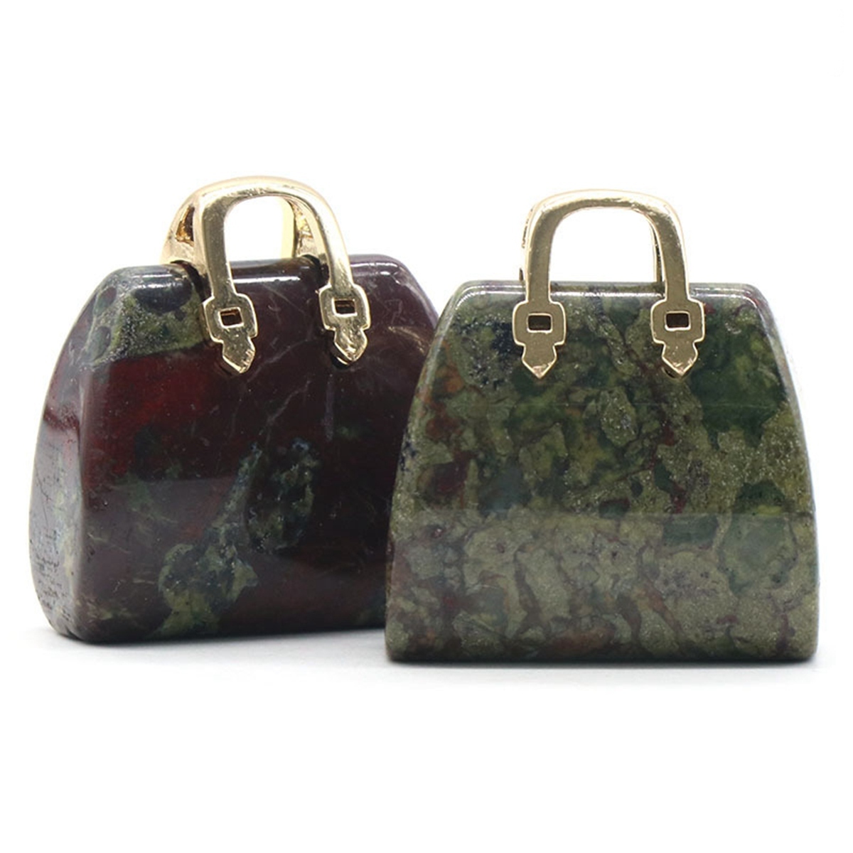 Gold Handbag Gemstone Pendant for Making Jewelry