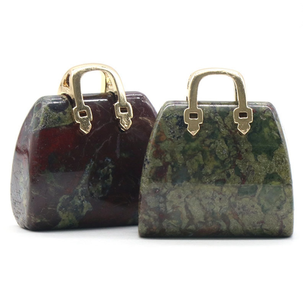 Gold Handbag Gemstone Pendant for Making Jewelry