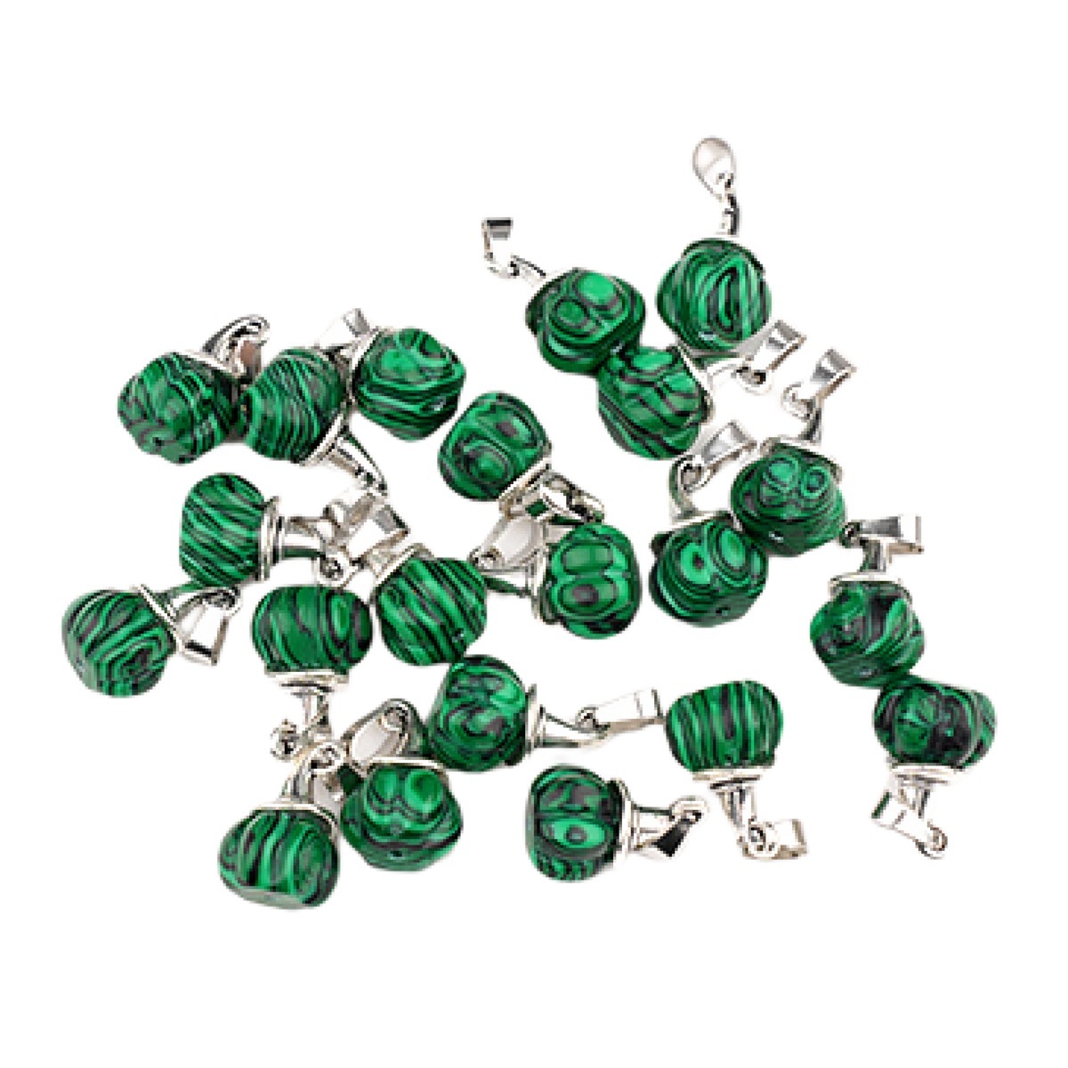 Silver Mini Pumpkin Wizard Hat Gemstone Pendant for Making Jewelry