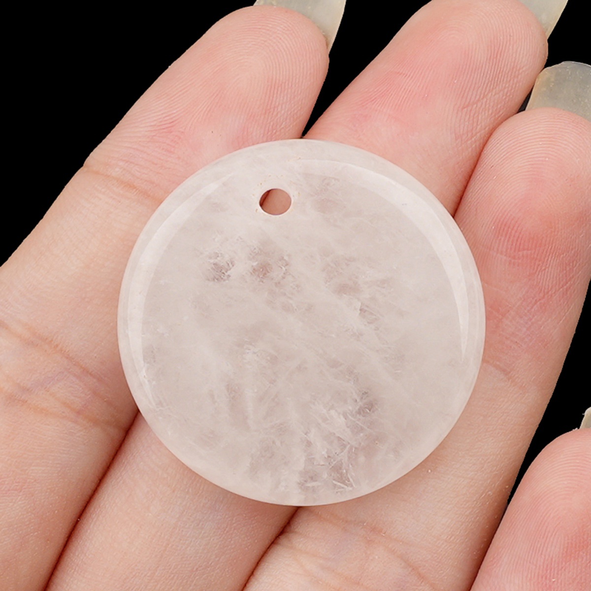 30MM Flat Round Gemstone Disc Pendant for Making Jewelry