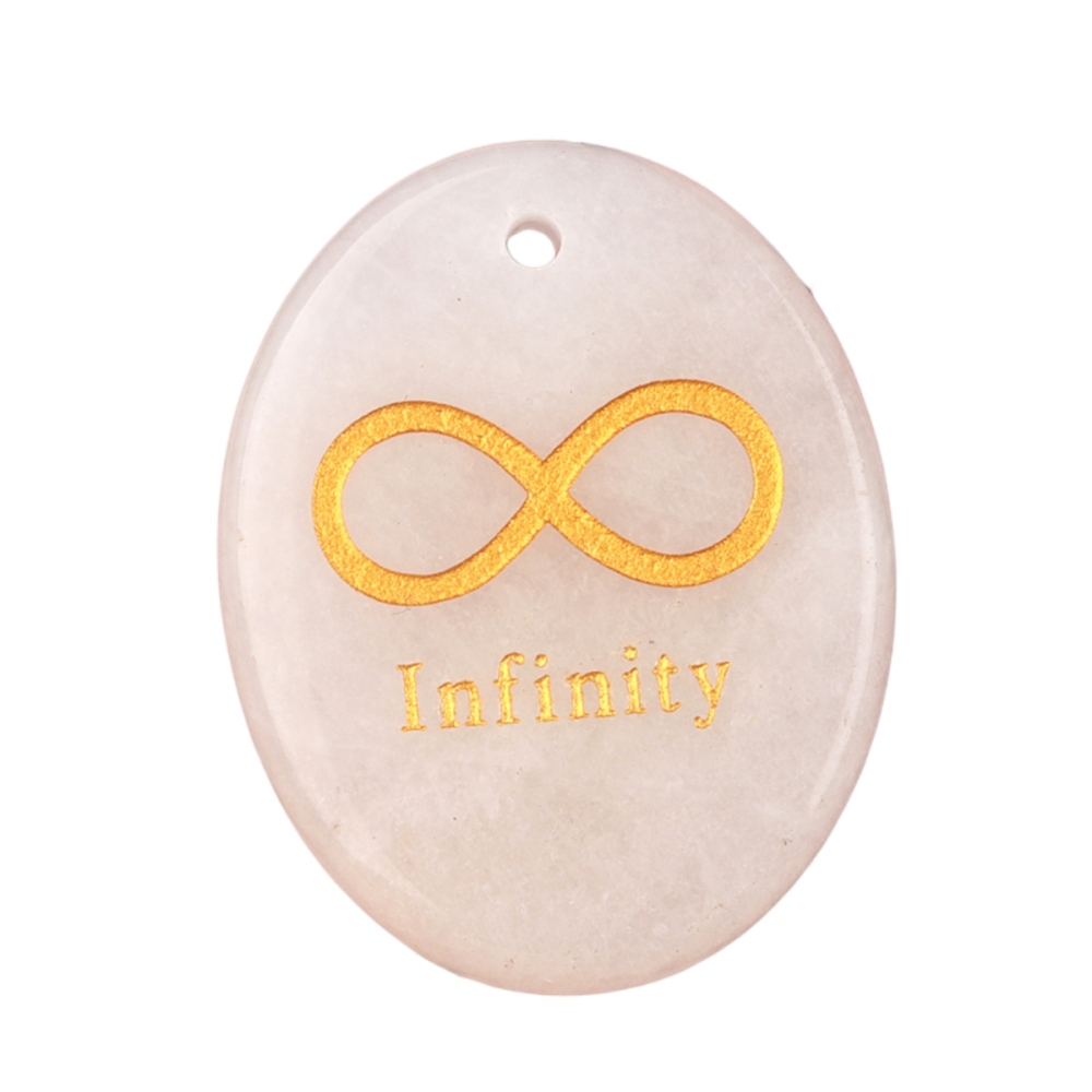 Oval Gemstone Pendant Craved Logo for Making Jewelry 35x45MM Stone Beads Healing Chakra Crystal