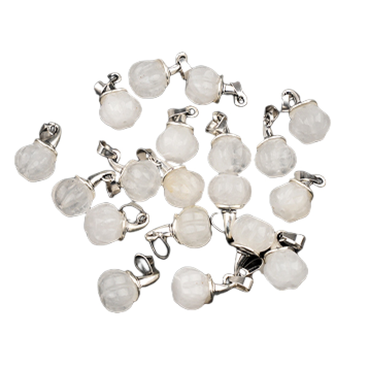 Silver Mini Pumpkin Wizard Hat Gemstone Pendant for Making Jewelry