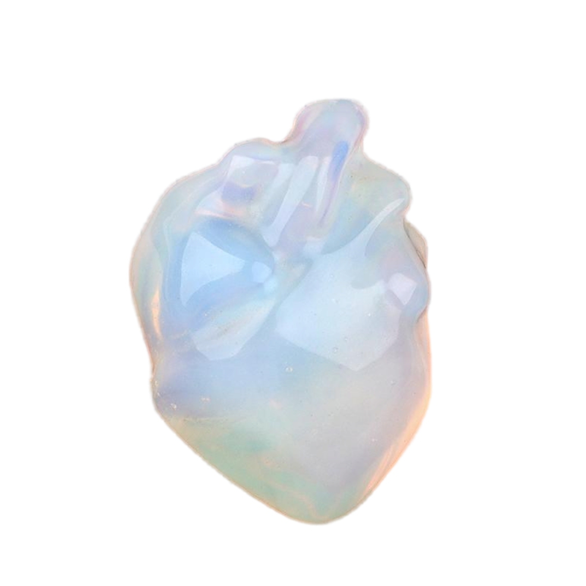 Handmade Craved Heart Shape Gemstone Decoration